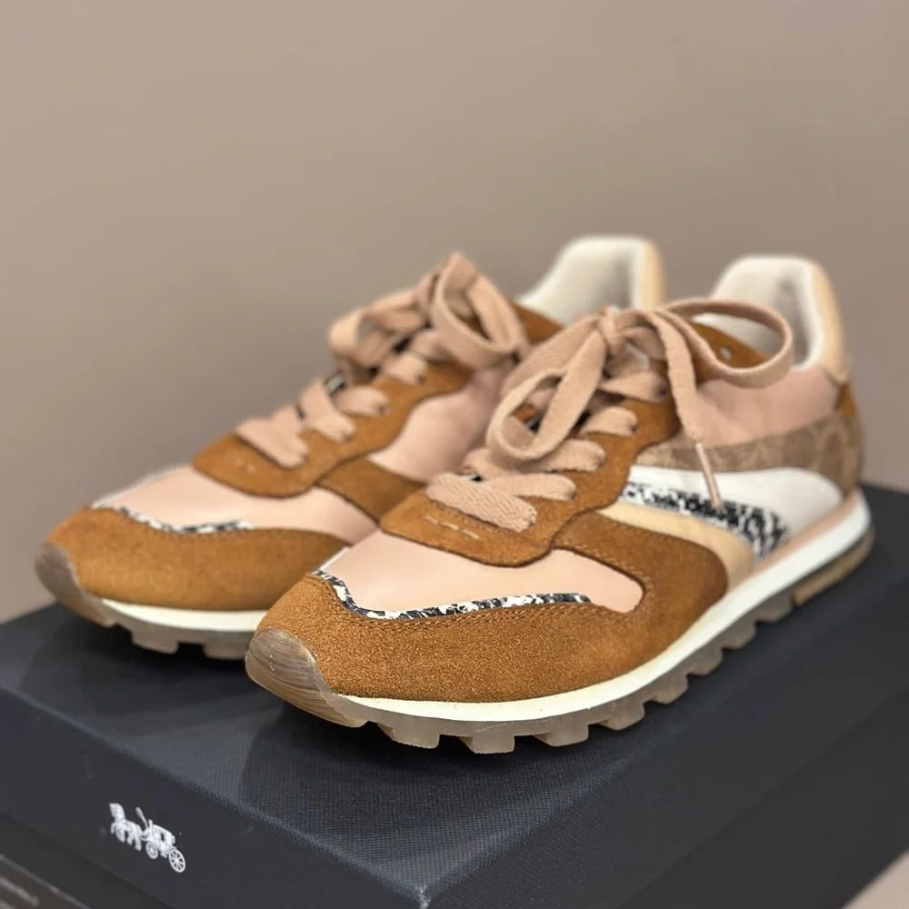 Coach C118 Leather Patchwork Runner Sneakers
